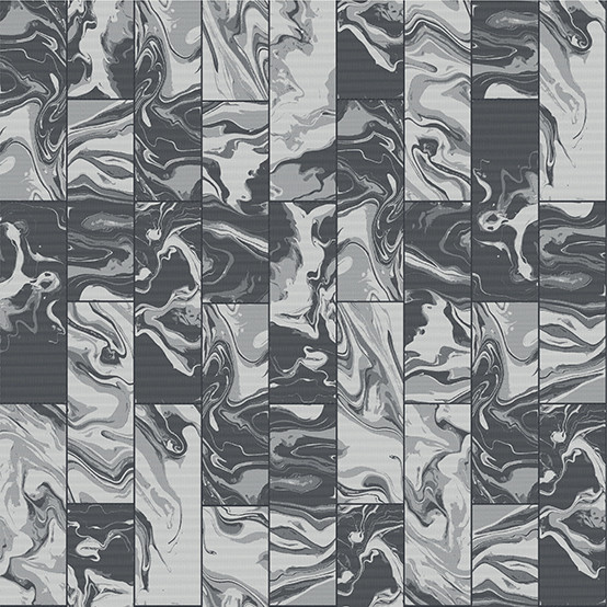 Mille Marble Coated Fabric in Black (Price/Inch)