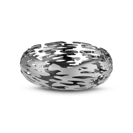 Alessi Barknest Round Basket Silver