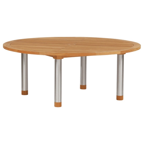 Barlow Tyrie Equinox 70 Inch Circular Dining Table With Teak Top Barlow Tyrie Equinox 70 Inch Circular, 70 Inch Circle Dining Table
