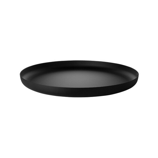 Alessi Round Textured Tray in Black