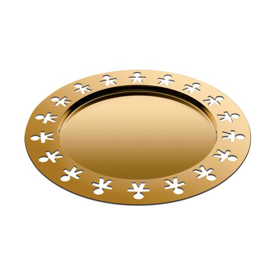 Alessi Girotondo Tray in 24K Gold