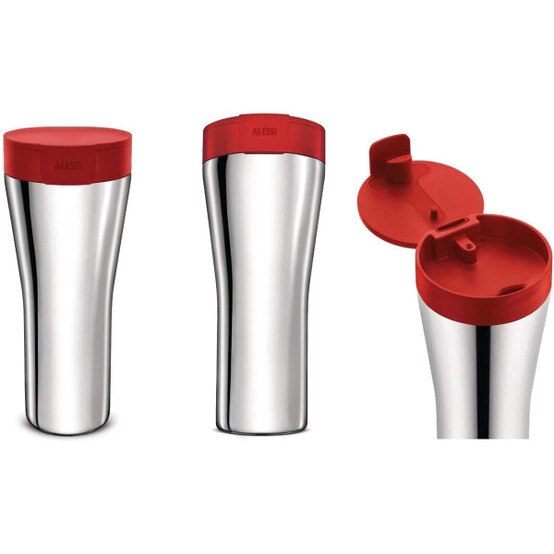 Alessi Caffa Travel Mug in Red