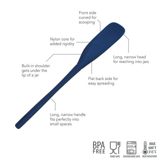 Indigo Jar Scraper Spatula