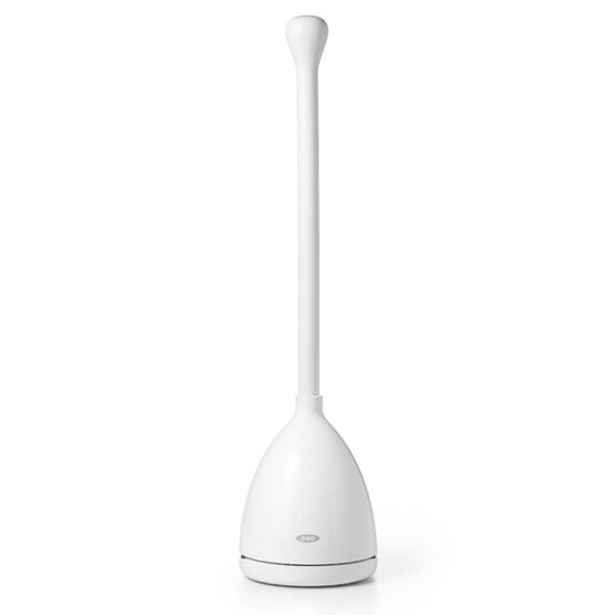 OXO Good Grips Stainless Steel/White Toilet Plunger