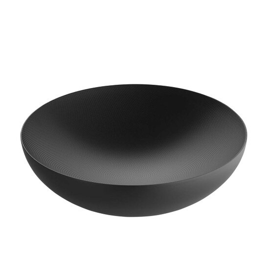 Alessi Large Double Bowl In Black