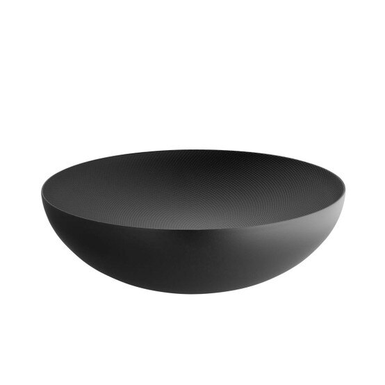 Alessi Large Double Bowl In Black