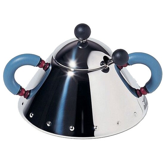 Alessi Sugar Bowl and Spoon Blue