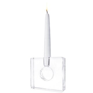 Orrefors Tall Two Circles Torg Candlestick