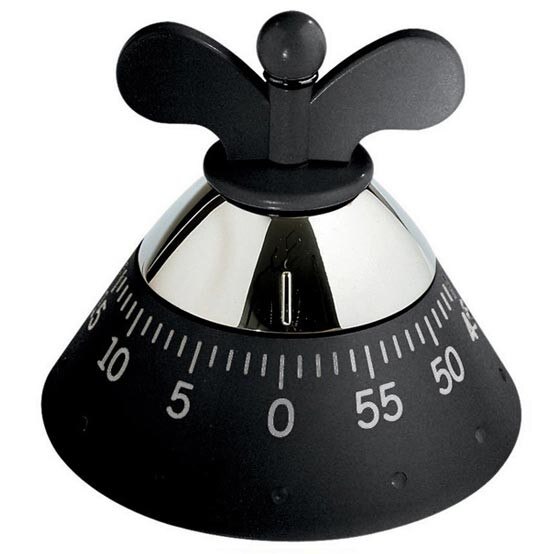 Alessi Kitchen Timer Black